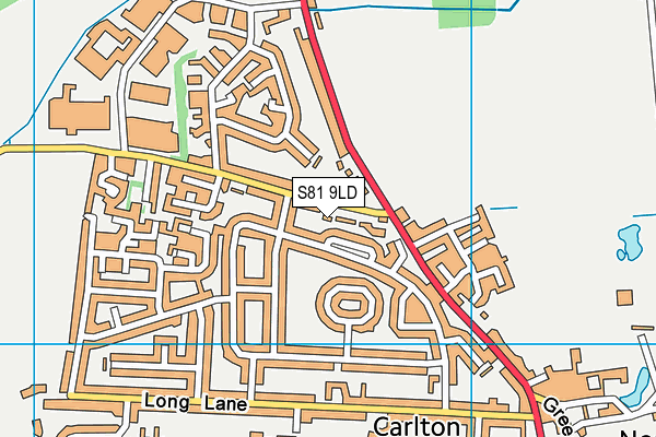 S81 9LD map - OS VectorMap District (Ordnance Survey)