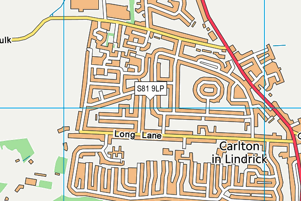 S81 9LP map - OS VectorMap District (Ordnance Survey)