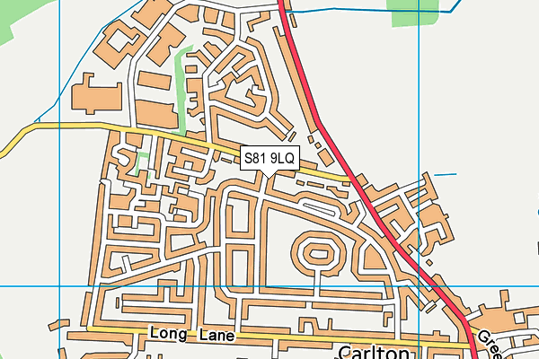 S81 9LQ map - OS VectorMap District (Ordnance Survey)