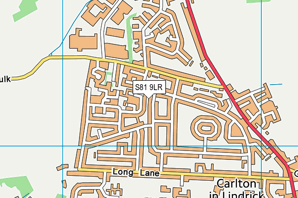 S81 9LR map - OS VectorMap District (Ordnance Survey)