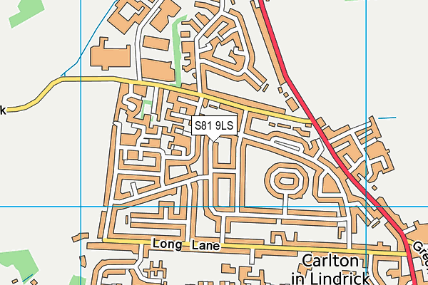 S81 9LS map - OS VectorMap District (Ordnance Survey)