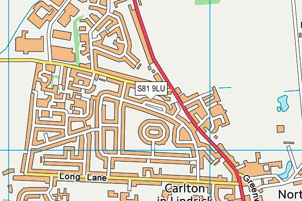 S81 9LU map - OS VectorMap District (Ordnance Survey)