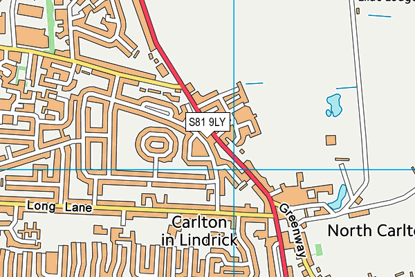 S81 9LY map - OS VectorMap District (Ordnance Survey)