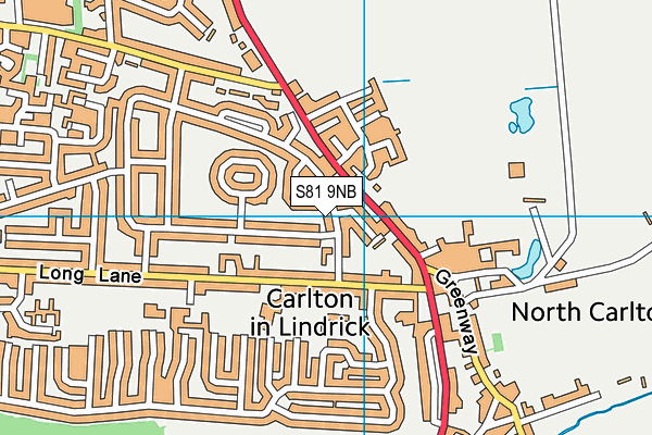 S81 9NB map - OS VectorMap District (Ordnance Survey)