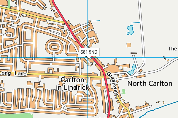 S81 9ND map - OS VectorMap District (Ordnance Survey)