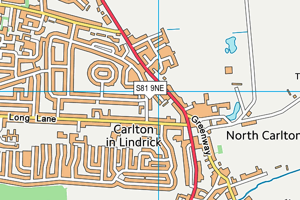 S81 9NE map - OS VectorMap District (Ordnance Survey)