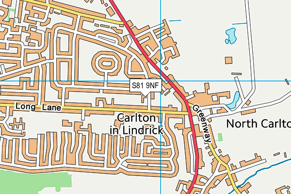 S81 9NF map - OS VectorMap District (Ordnance Survey)