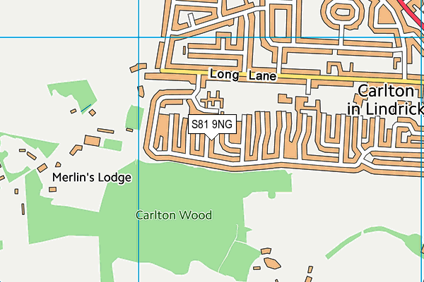 S81 9NG map - OS VectorMap District (Ordnance Survey)