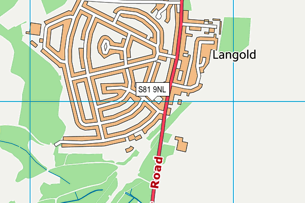 S81 9NL map - OS VectorMap District (Ordnance Survey)