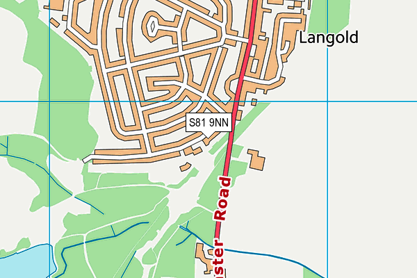 S81 9NN map - OS VectorMap District (Ordnance Survey)