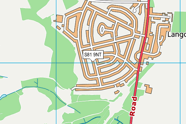 S81 9NT map - OS VectorMap District (Ordnance Survey)