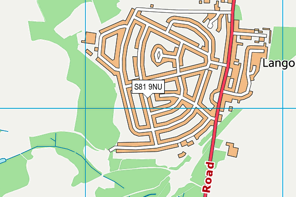S81 9NU map - OS VectorMap District (Ordnance Survey)