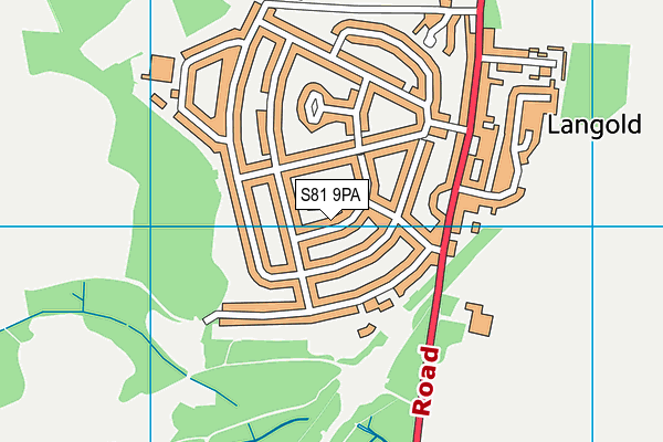 S81 9PA map - OS VectorMap District (Ordnance Survey)