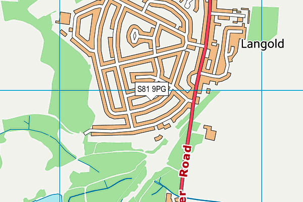 S81 9PG map - OS VectorMap District (Ordnance Survey)