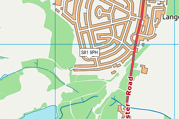 S81 9PH map - OS VectorMap District (Ordnance Survey)