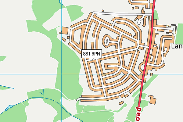 S81 9PN map - OS VectorMap District (Ordnance Survey)