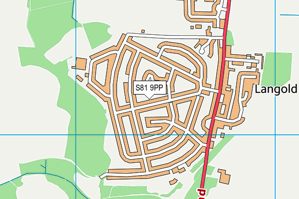 S81 9PP map - OS VectorMap District (Ordnance Survey)