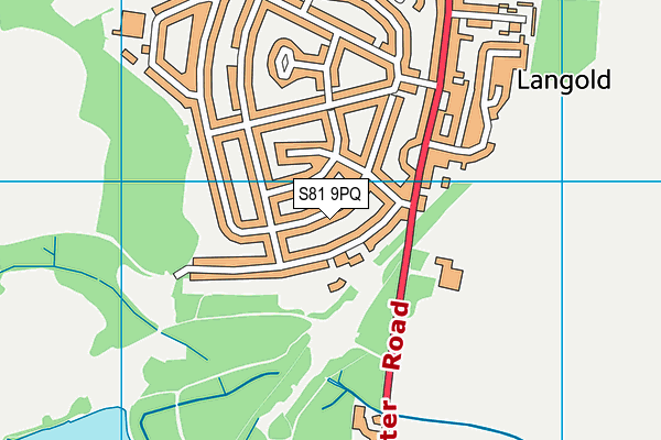 S81 9PQ map - OS VectorMap District (Ordnance Survey)