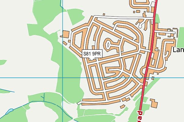 S81 9PR map - OS VectorMap District (Ordnance Survey)