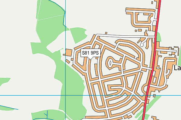 S81 9PS map - OS VectorMap District (Ordnance Survey)