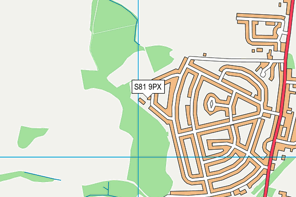 S81 9PX map - OS VectorMap District (Ordnance Survey)