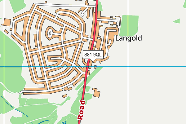 S81 9QL map - OS VectorMap District (Ordnance Survey)