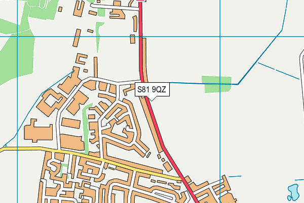 S81 9QZ map - OS VectorMap District (Ordnance Survey)