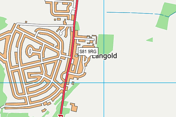 S81 9RG map - OS VectorMap District (Ordnance Survey)