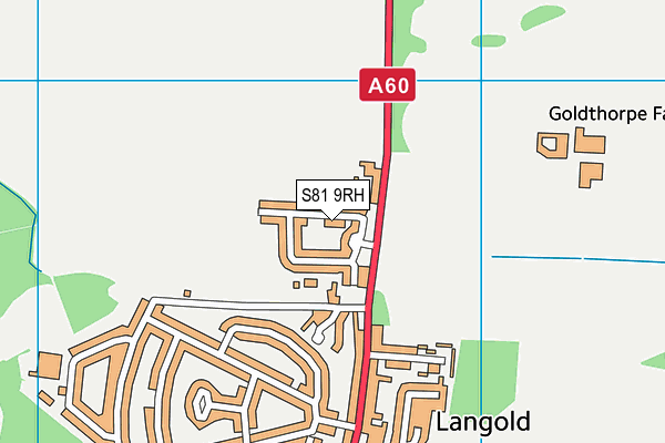 S81 9RH map - OS VectorMap District (Ordnance Survey)