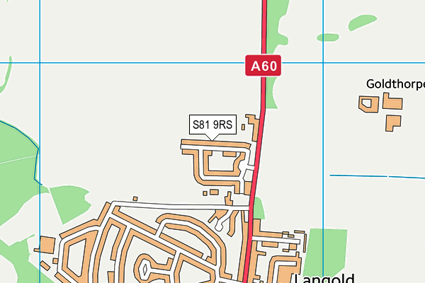 S81 9RS map - OS VectorMap District (Ordnance Survey)