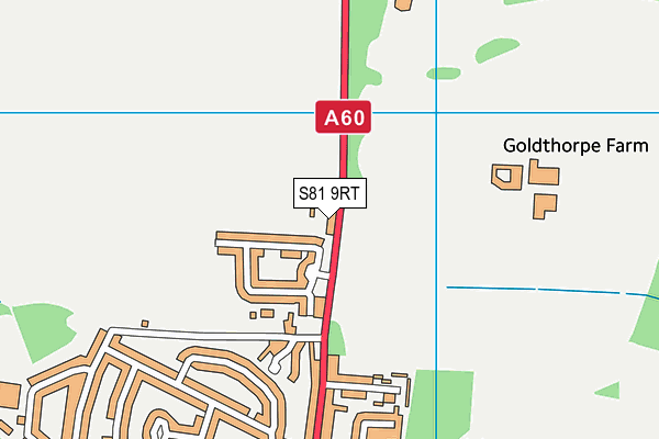 S81 9RT map - OS VectorMap District (Ordnance Survey)