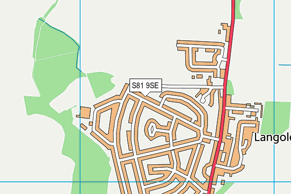 S81 9SE map - OS VectorMap District (Ordnance Survey)