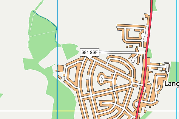 S81 9SF map - OS VectorMap District (Ordnance Survey)