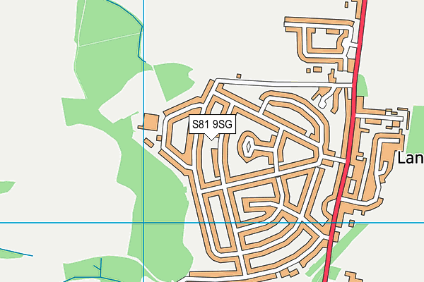 S81 9SG map - OS VectorMap District (Ordnance Survey)