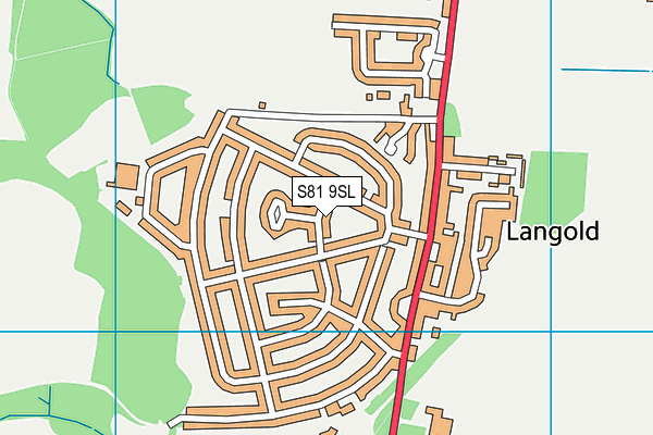 S81 9SL map - OS VectorMap District (Ordnance Survey)