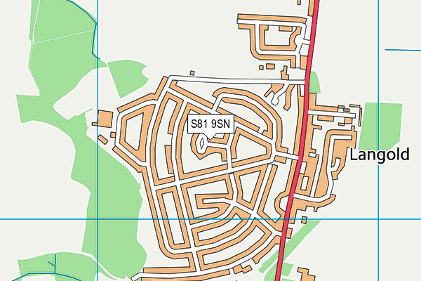 S81 9SN map - OS VectorMap District (Ordnance Survey)