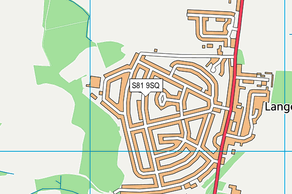 S81 9SQ map - OS VectorMap District (Ordnance Survey)