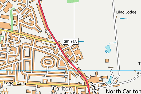 S81 9TA map - OS VectorMap District (Ordnance Survey)