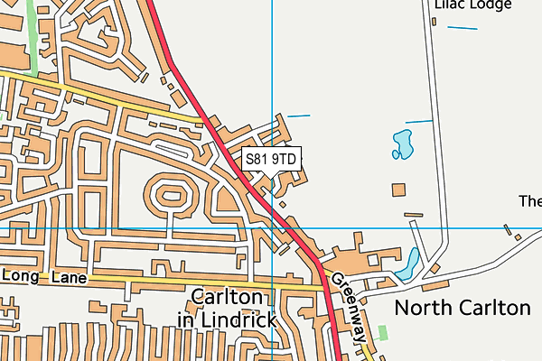 S81 9TD map - OS VectorMap District (Ordnance Survey)