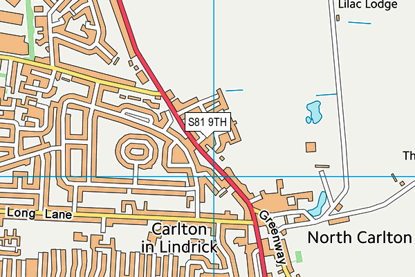 S81 9TH map - OS VectorMap District (Ordnance Survey)