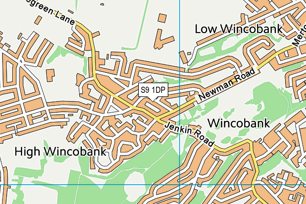 S9 1DP map - OS VectorMap District (Ordnance Survey)