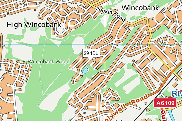 S9 1DU map - OS VectorMap District (Ordnance Survey)