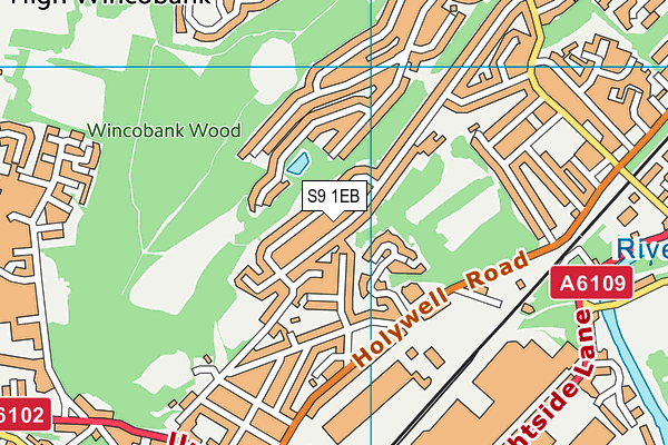 S9 1EB map - OS VectorMap District (Ordnance Survey)