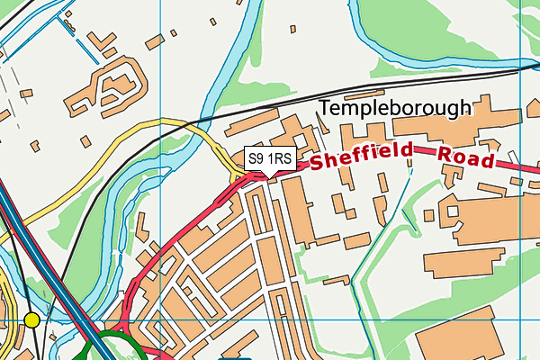 S9 1RS map - OS VectorMap District (Ordnance Survey)