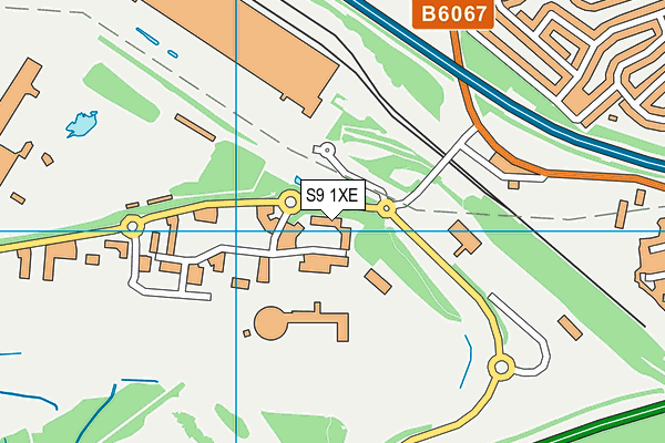 S9 1XE map - OS VectorMap District (Ordnance Survey)