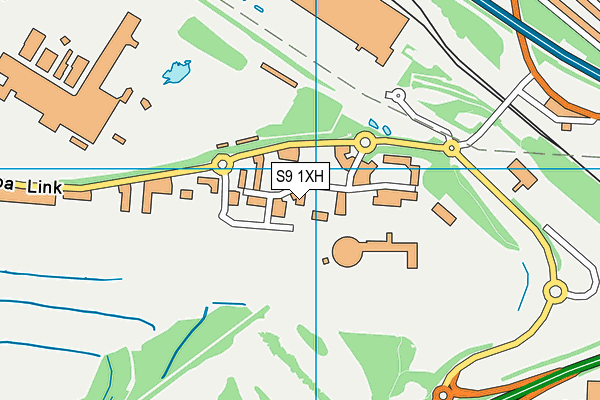 S9 1XH map - OS VectorMap District (Ordnance Survey)