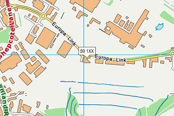 S9 1XX map - OS VectorMap District (Ordnance Survey)