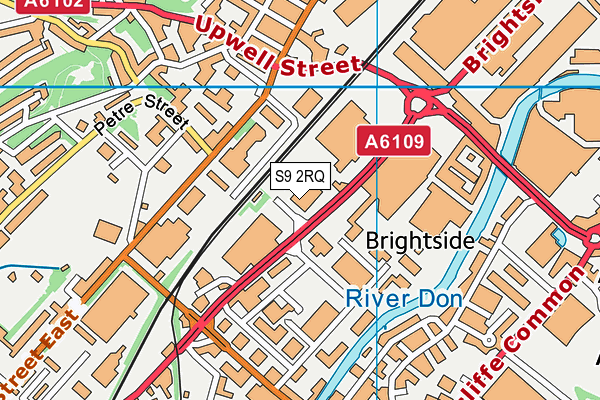 S9 2RQ map - OS VectorMap District (Ordnance Survey)