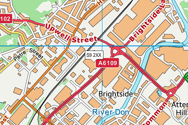 S9 2XX map - OS VectorMap District (Ordnance Survey)