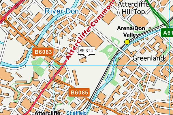 UTC Sheffield Olympic Legacy Park map (S9 3TU) - OS VectorMap District (Ordnance Survey)